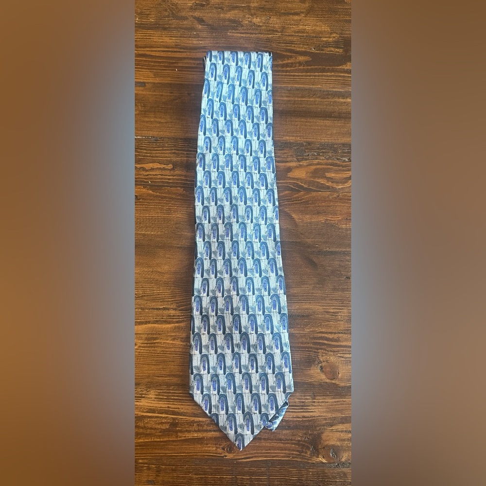 J Garcia Necktie 100% Silk "Northern Lights” Multicolor Korea 1996 Vintage‎ Tie.